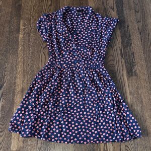 OFFERS ACCEPTED Orange and Navy dot dress H&M sz 4